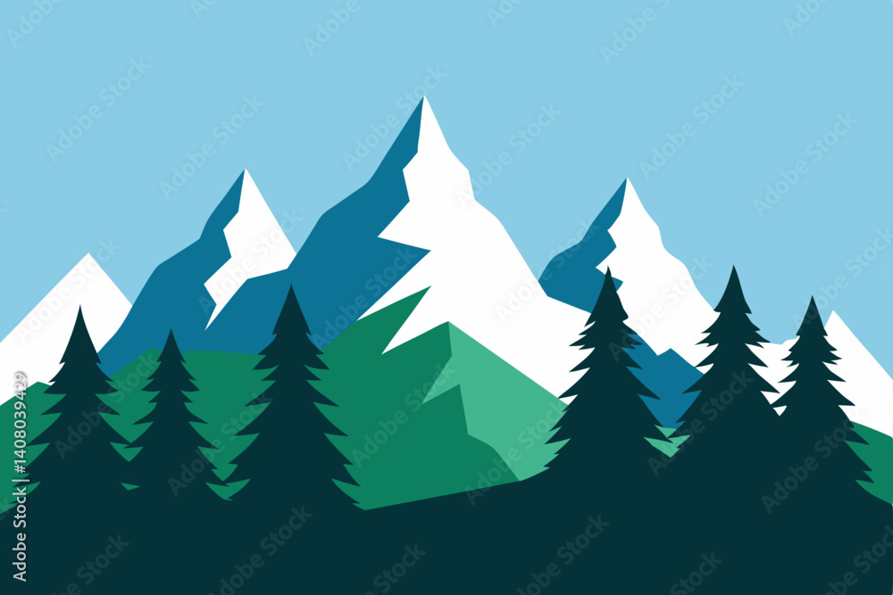 Obraz premium winter forest background