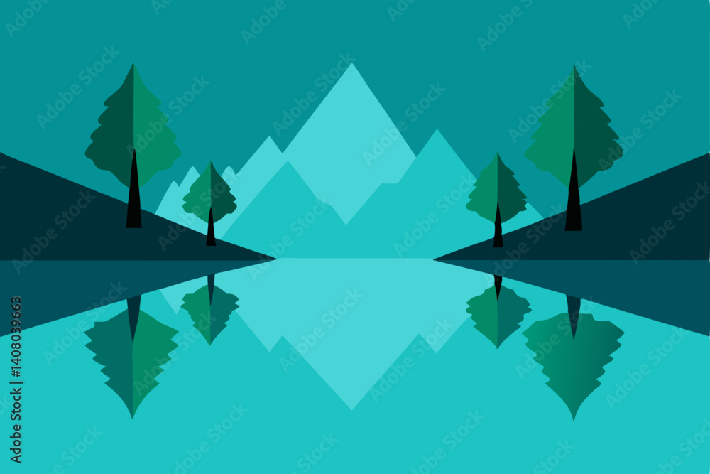 Obraz premium winter forest landscape