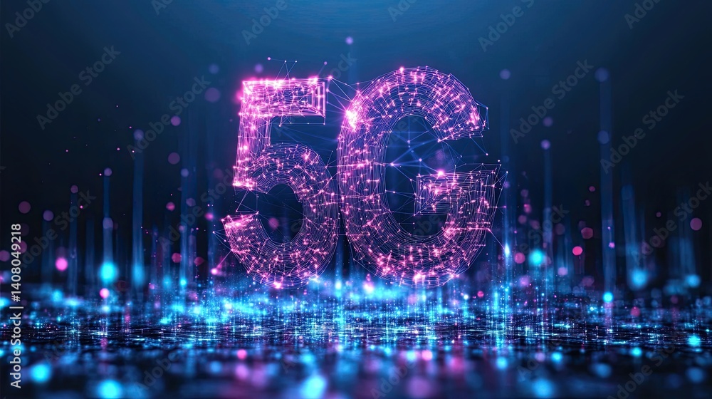 Obraz premium Global network connection that opens the boundaries of innovative perception. The concept of 5G wireless connection.