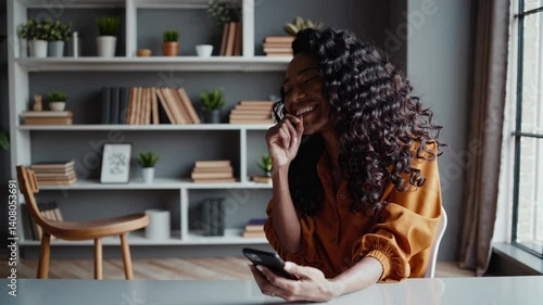 The Woman with Smartphone Joy