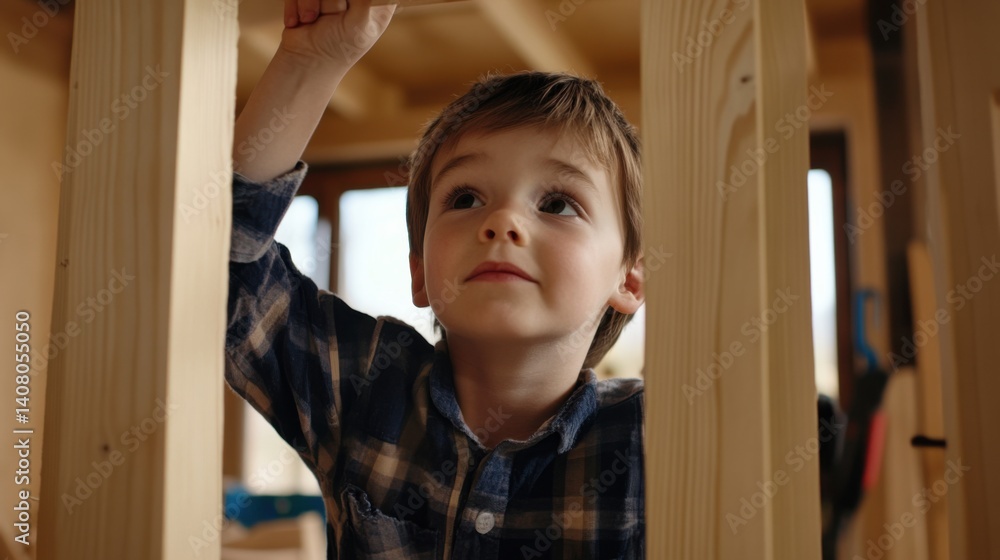 Carpenter constructing a wooden door frame in a workshop. Featuring craftsmanship and focus Carpenter constructing a wooden door frame in a workshop. Featuring craftsmanship and focus