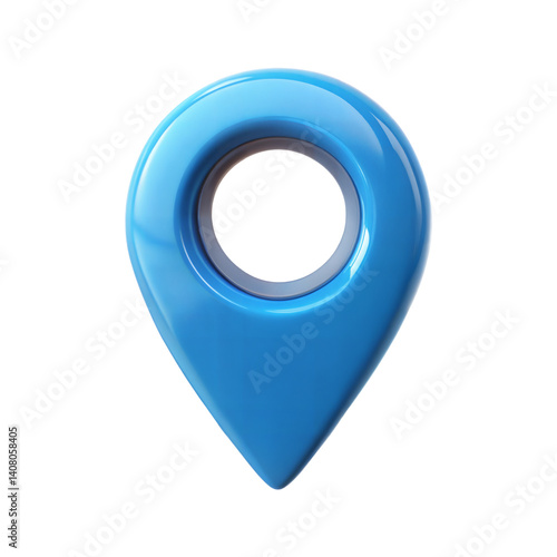 Free Download 3d blue map pointer icon isolated on transparent background. Blue location pin cut out - GFXLoad