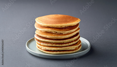 Wallpaper Mural fresh classic pancake stacked in stack on gray background with place for text Torontodigital.ca
