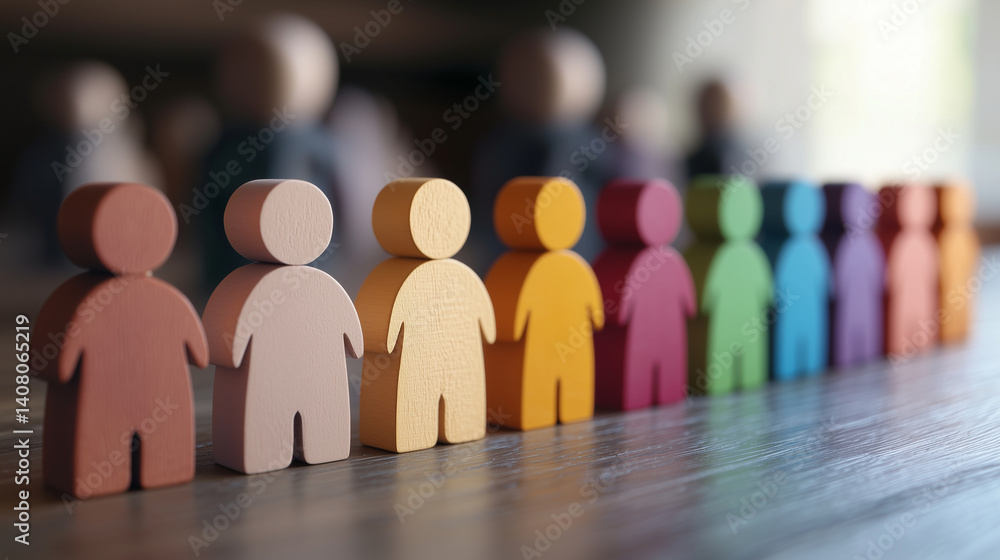 Puzzle pieces shape professionals, representing teamwork and the integration of new employees in company structure