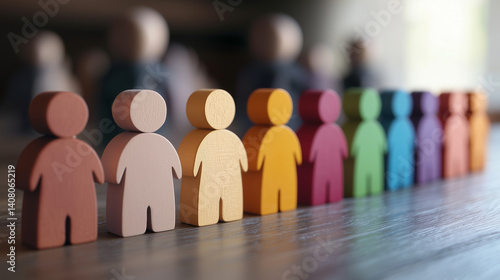 Obraz na płótnie Puzzle pieces shape professionals, representing teamwork and the integration of new employees in company structure w salonie