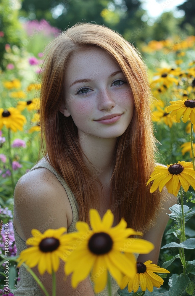 girl with flowers girl with flowers