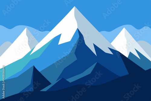 mountain landscape vector illustration