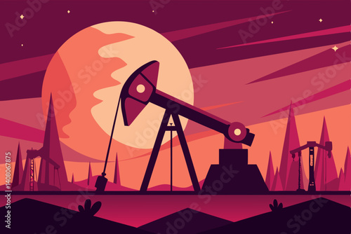 telescope at sunset