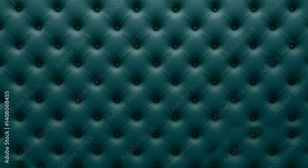 Obraz premium Teal Tufted Velvet Texture: Deep Jewel Tone Background AI Generated