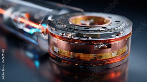 Circular microchip module with translucent housing