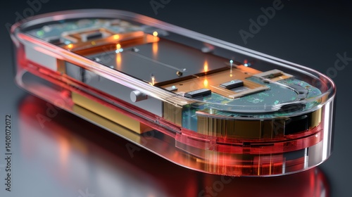 Circular microchip module with translucent housing