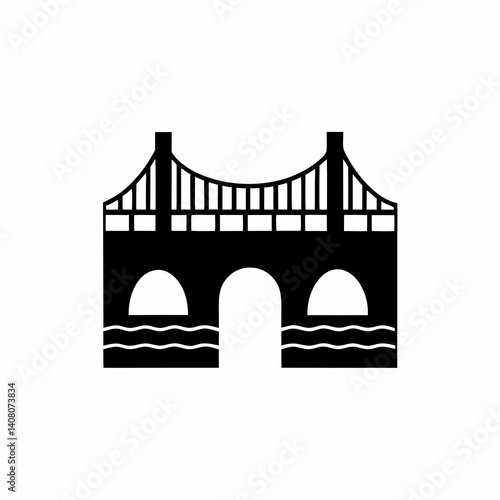 creative details Bridge Icon Vector Illustration