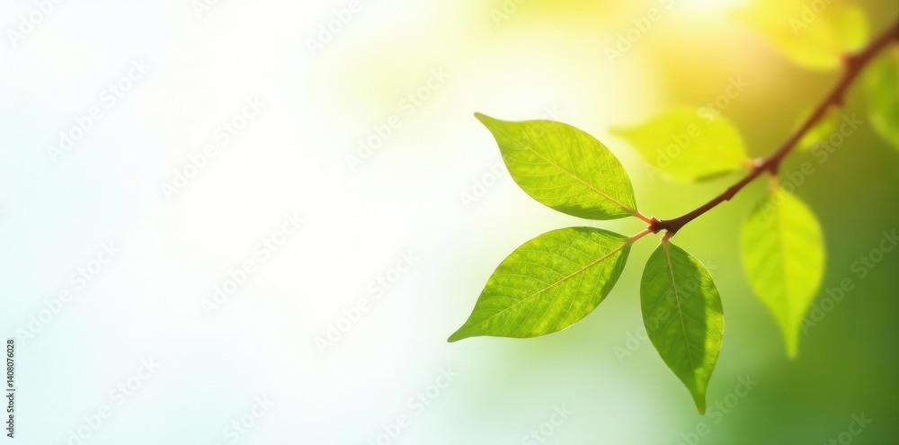 single branch on white background with warm sunlight, branch, leaf single branch on white background with warm sunlight, branch, leaf