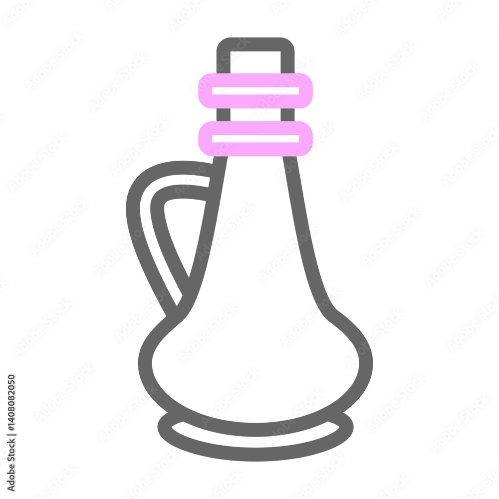 Vinegar Vector Line Lt Pink Grey Icon Design Vinegar Vector Line Lt Pink Grey Icon Design