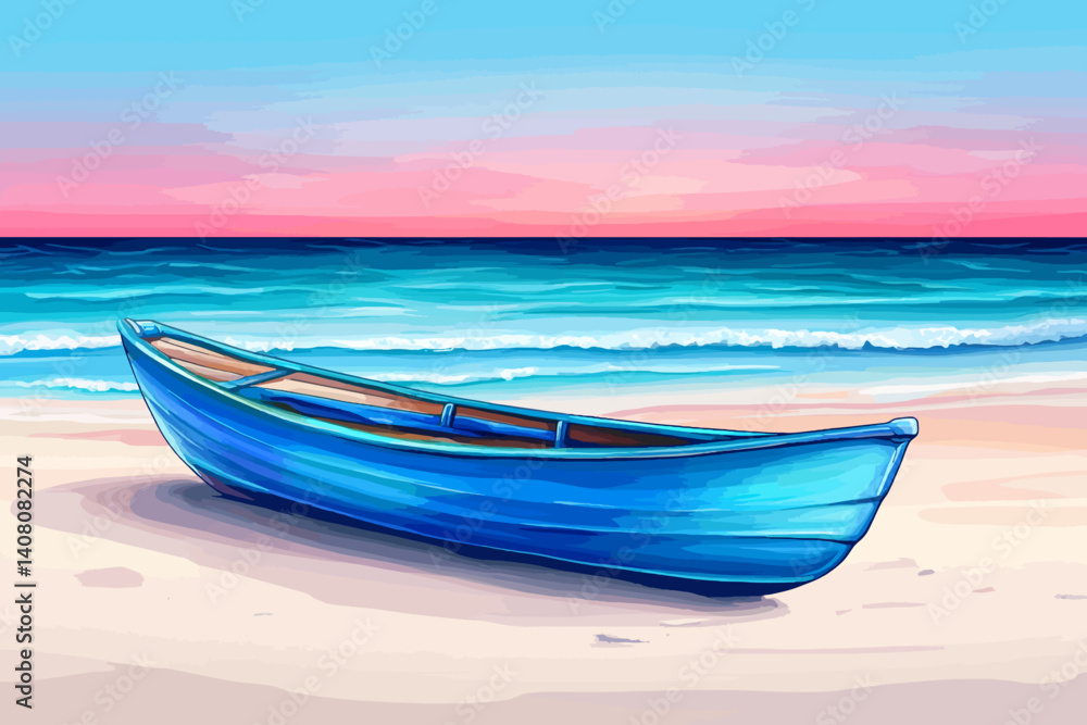 Fototapeta premium Old wooden boat on the beach