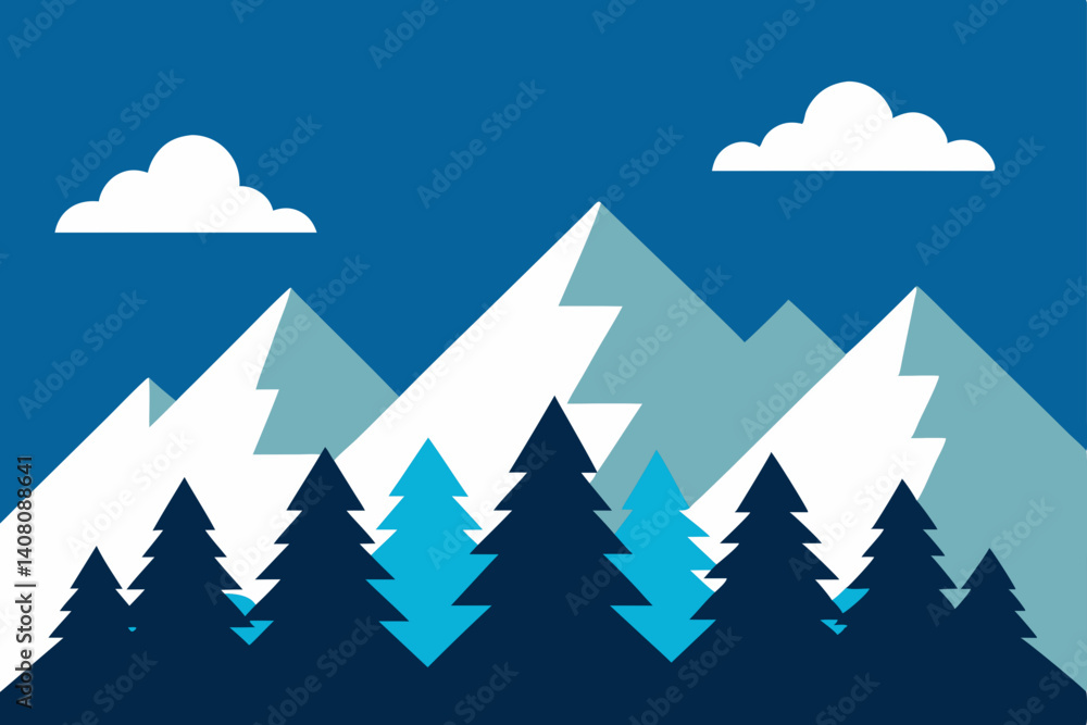 Obraz premium winter mountain landscape