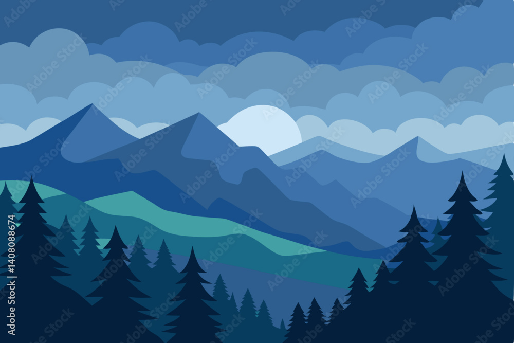 Fototapeta premium winter mountain landscape