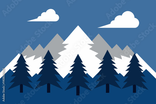 winter landscape with trees