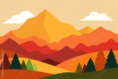 landscape with mountains