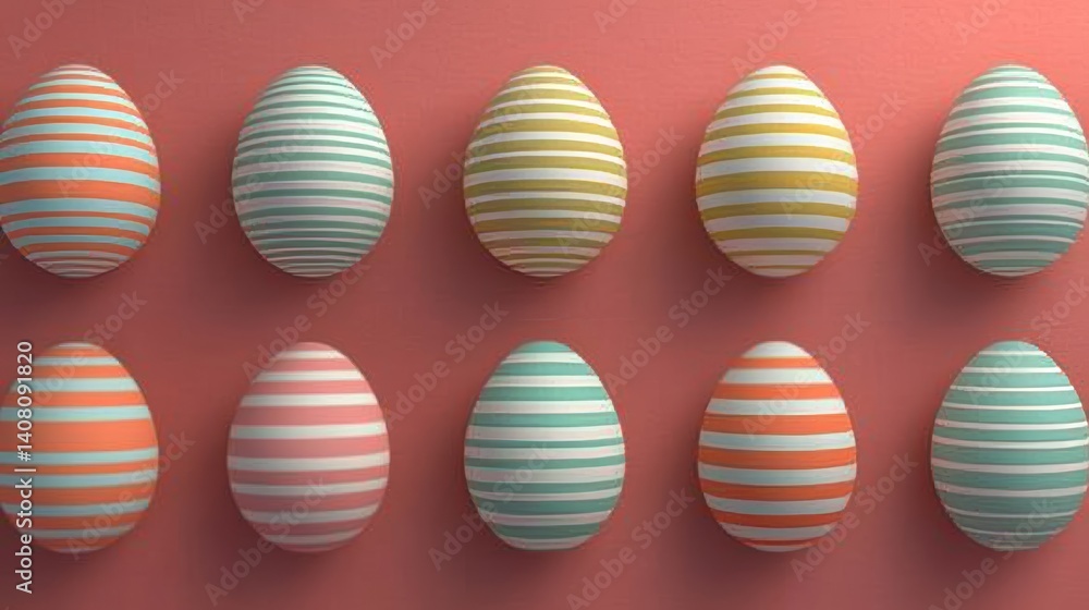 Gentle Spring Swirls: Soft Pink Easter Eggs in Delicate Shades Gentle Spring Swirls: Soft Pink Easter Eggs in Delicate Shades