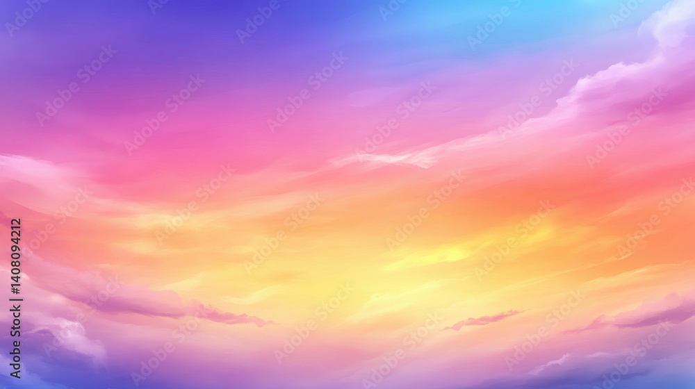 Pastel cloudscape; vibrant, dreamy, colorful sky. Pastel cloudscape; vibrant, dreamy, colorful sky.