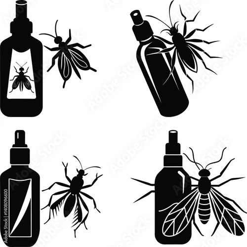 Insect Repellent silhouette vector