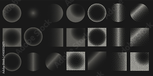 Halftone dot tone grunge effect abstract pattern texture vector graphic retro illustration.gradient geometric element art shape modern creative pop wallpaper vintage monochrome print frame