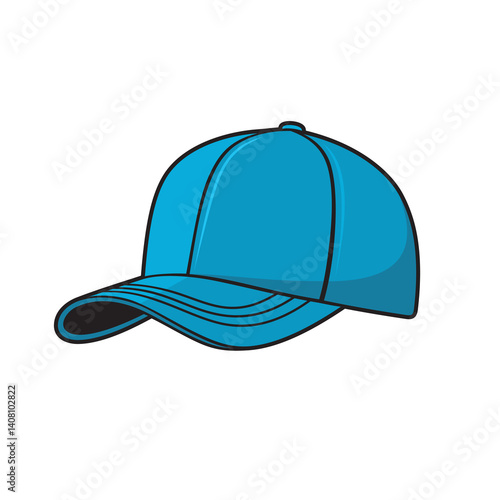 cap vector illustration blue baseball cap design