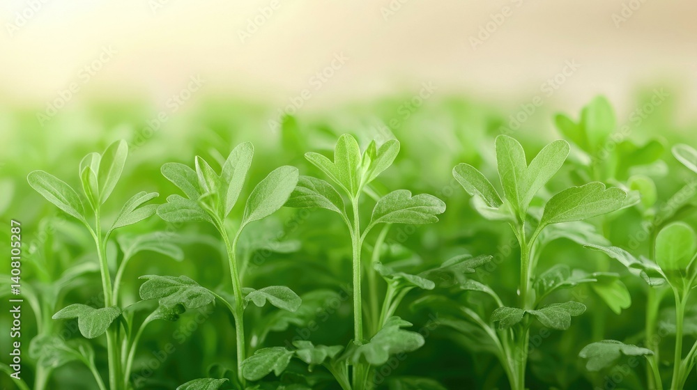 Lush green plants growing vibrantly in a field, reflecting healthy agricultural practices and the beauty of nature in a fresh, organic environment.