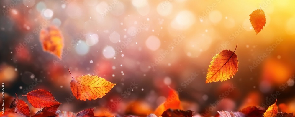 autumn leaves abstract background bokeh warm light impressionist composition scenery autumn leaves abstract background bokeh warm light impressionist composition scenery