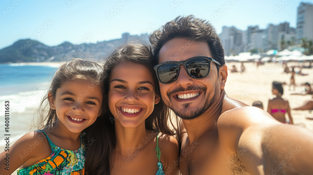 Brazil family taking a selfie. Brazil family taking a selfie.