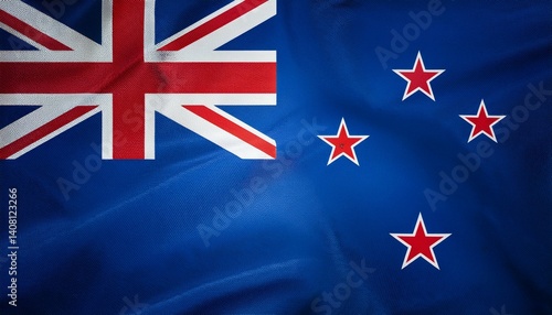Wallpaper Mural New Zealand Flag in a Blue Sky Torontodigital.ca