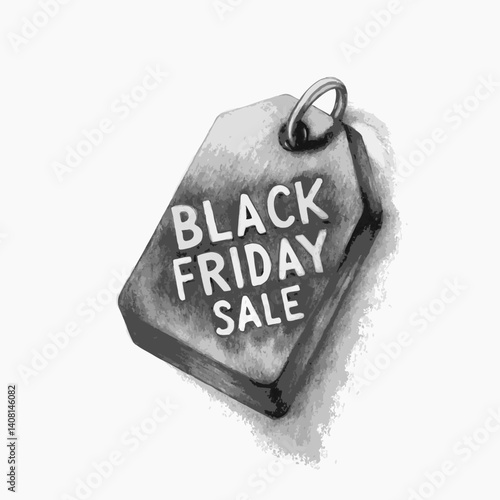 Vector illustration of Black Friday sale tag for promotional concepts