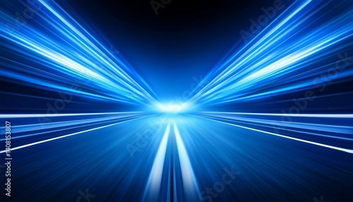 Shining blue speed lines background