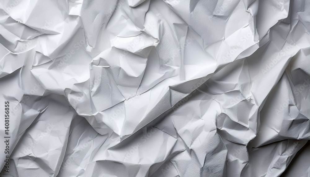 Obraz premium Crumpled white paper background