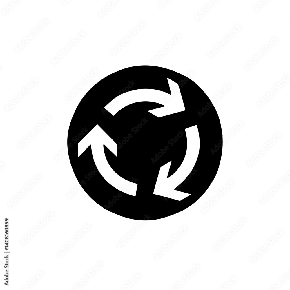 round about sign vector, hand drawn illustration round about sign vector, hand drawn illustration