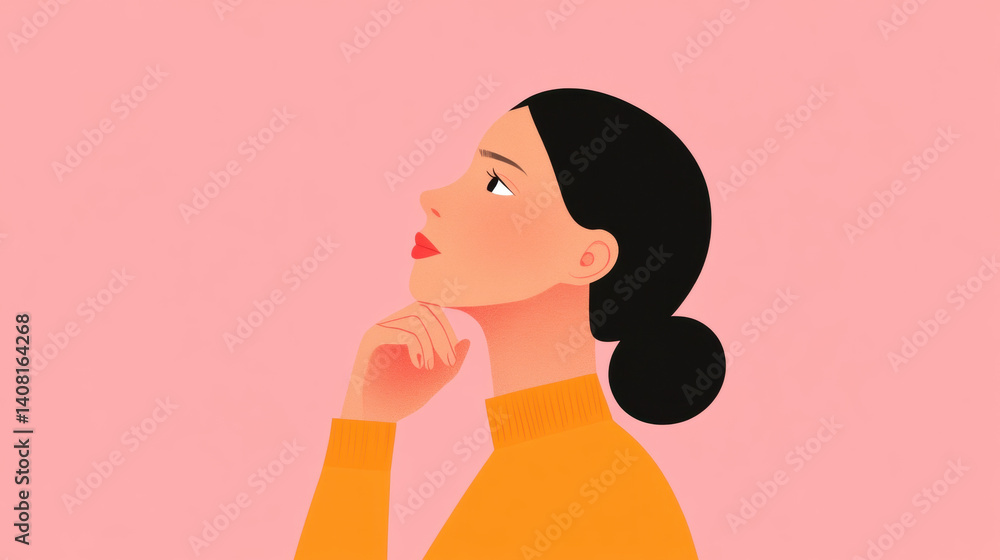 People different expressions, A thoughtful person resting their chin on their hand in a high-fidelity image. People different expressions, A thoughtful person resting their chin on their hand in a high-fidelity image.