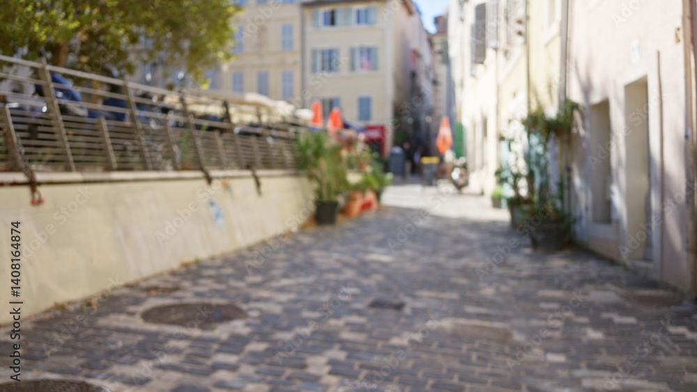 Blurred street scene in marseille features defocused scenery and bokeh effect, capturing the charm of an outdoor european setting in france with soft focus. Blurred street scene in marseille features defocused scenery and bokeh effect, capturing the charm of an outdoor european setting in france with soft focus.