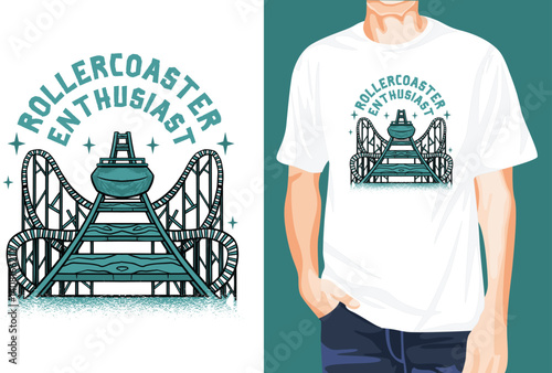 Roller Coaster t-shirt design unique idea