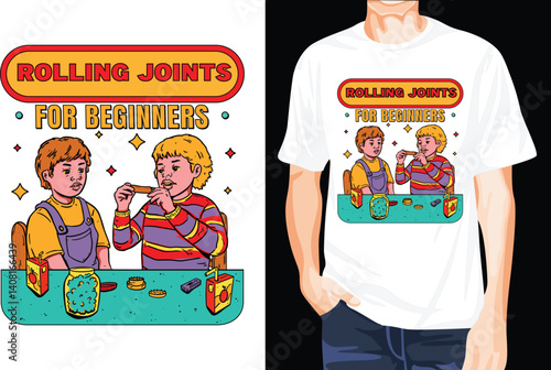 Rolling joints t-shirt design