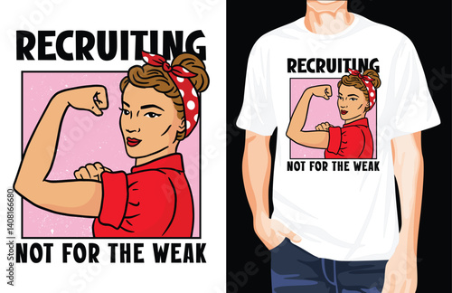 Rosie the riveter t-shirt design-01