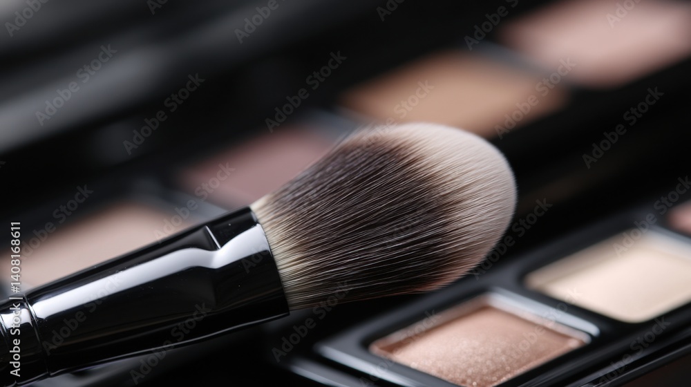 Makeup artist applying eyeshadow with a precision brush. Featuring artistry and beauty Makeup artist applying eyeshadow with a precision brush. Featuring artistry and beauty