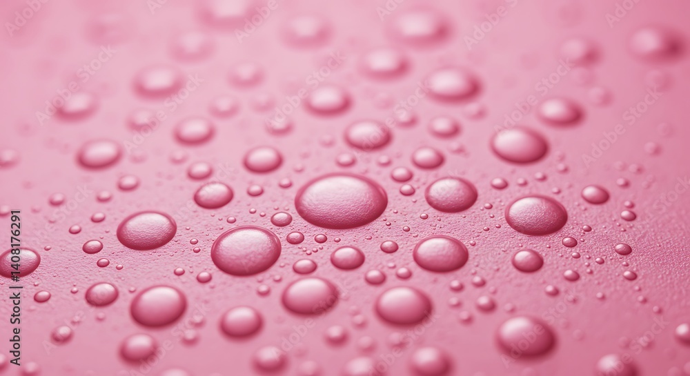 Roseate Dewdrops: A Gentle Macro Photograph AI Generated