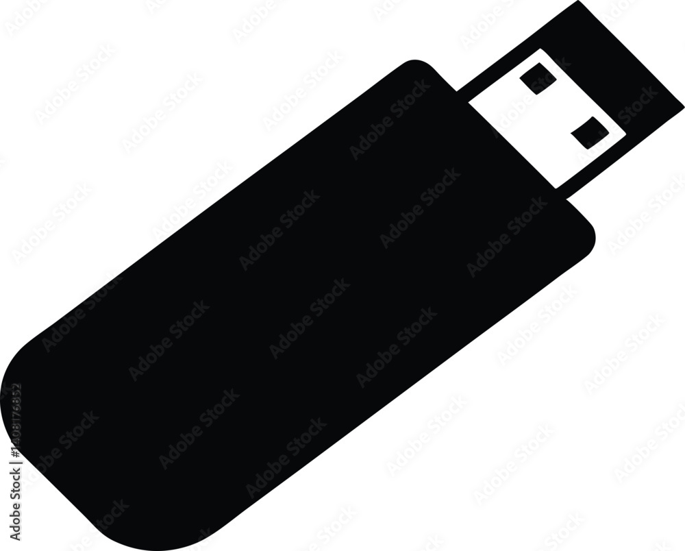 USB flash drive,usb flash drive black simple vector illustration USB flash drive,usb flash drive black simple vector illustration