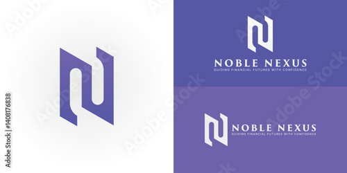 The modern emblem features stylized geometric initials NN in a strong, precise design. Specifically created for the finance and consulting sectors, the logo conveys stability and accuracy
