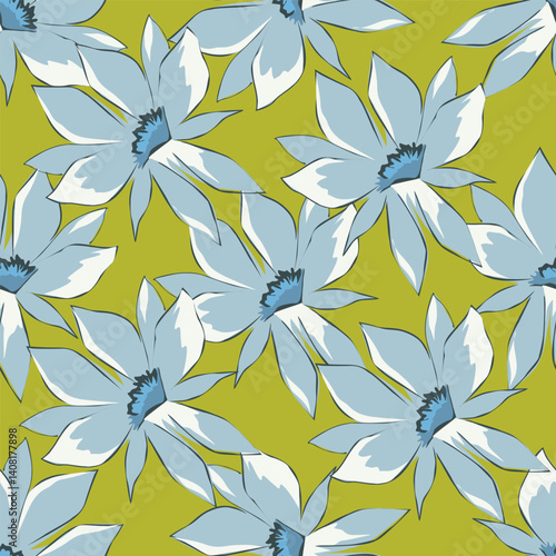 seamless flower pattern on background