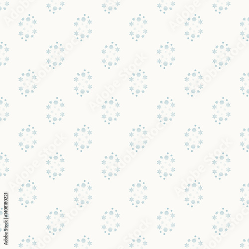 Snowflakes blue seamless Christmas pattern Illustration, Merry Christmas And Happy New Year.