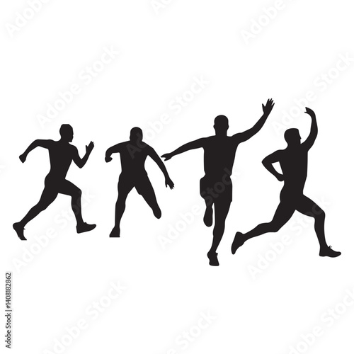runners vector silhouettes