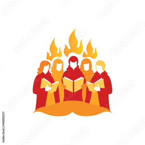 Classic vector pentecost artwork