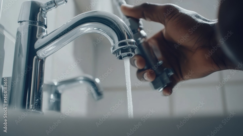 Plumber repairing a sink pipe under a bathroom vanity. Featuring pipe repair and plumbing expertise Plumber repairing a sink pipe under a bathroom vanity. Featuring pipe repair and plumbing expertise
